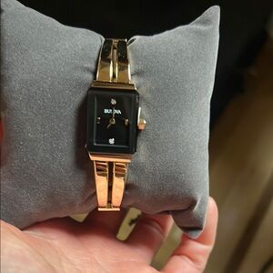 Bulova Gold and Black Women's Watch